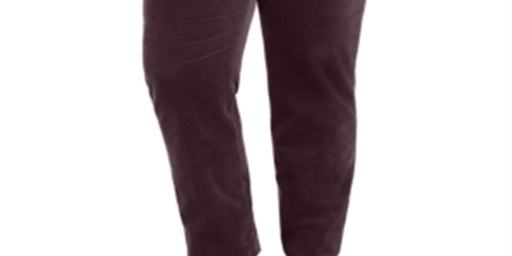 Charter Club Women's Plus Tummy Control Super Strech Straight Leg Pants Red Size 14W