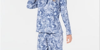 Charter Club Super Soft Textured Fleece Pajamas Blue Size XS