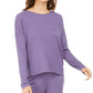 Alfani Women's Thermal Pajama Top Purple Size XL