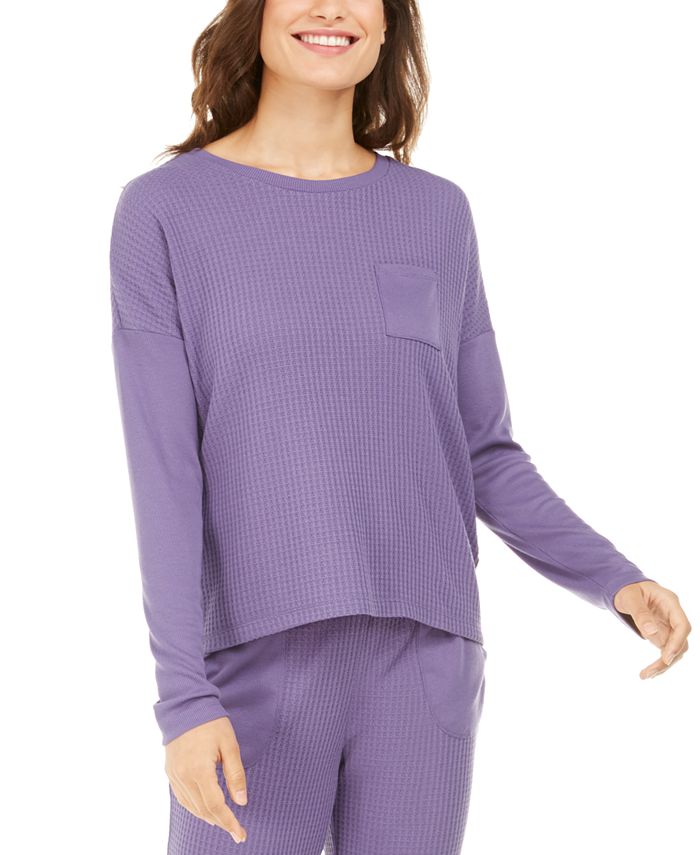 Alfani Women's Thermal Pajama Top Purple Size XL