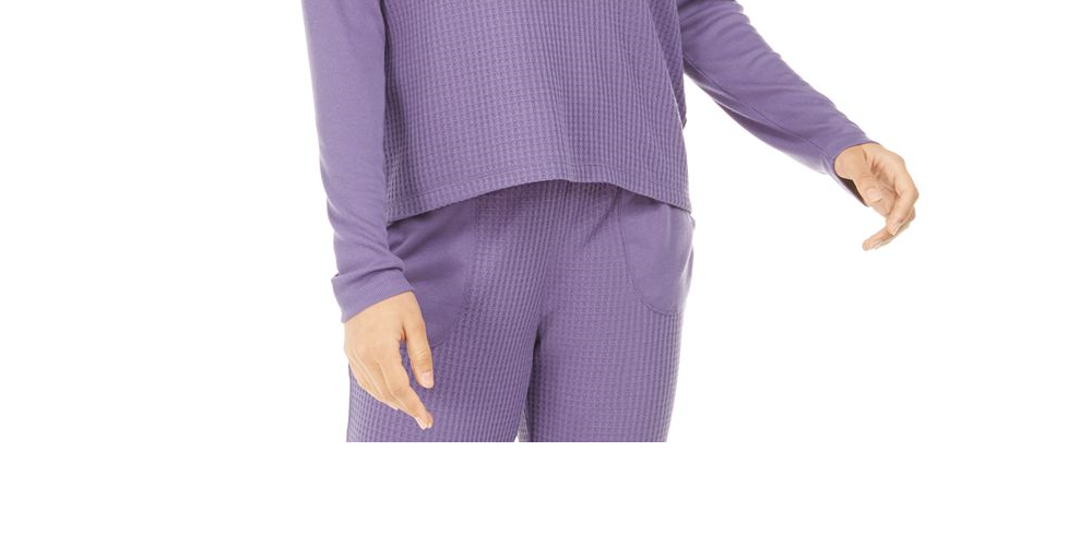 Alfani Women's Thermal Pajama Top Purple Size XL