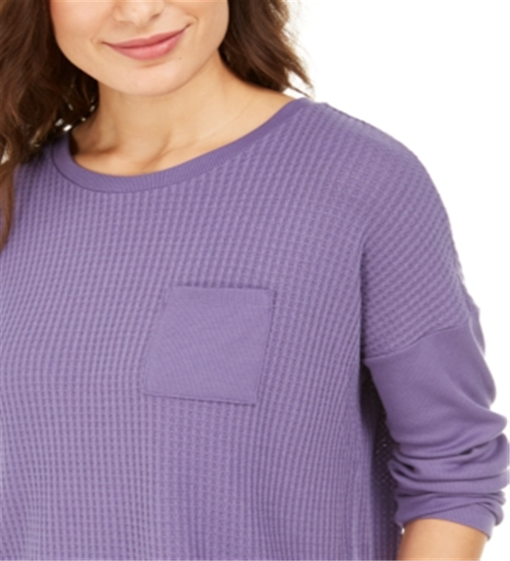 Alfani Women's Thermal Pajama Top Purple Size XL