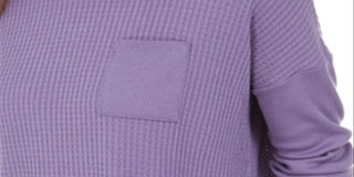 Alfani Women's Thermal Pajama Top Purple Size XL