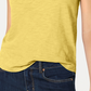 Style & Co Women's Petite V-Neck Pocket T-Shirt Darkyellow Size PP