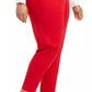 Calvin Klein Women's Plus Size Pleated Slim Leg Pants Red Size 18W