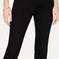 INC International Concepts Women's Curvy Fit Cropped Straight Leg Jeans Black Size 18
