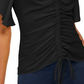 INC International Concepts Women's Ruched Front Top Black Size PS/M