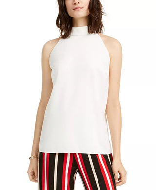 Alfani Women's High-Neck Tunic Blouse Cream Size Medium