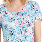 JM Collection Women's Printed Scoop Neck T-Shirt Blue Size X-Large