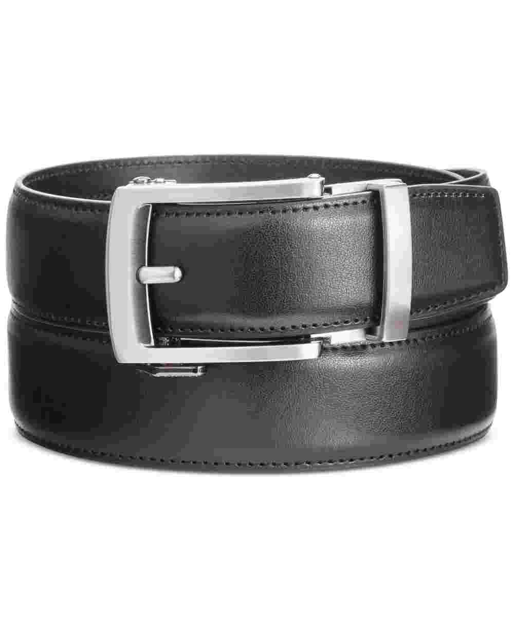 Kenneth Cole Reaction Men's Faux Leather Office Dress Belt Black Size X-Large