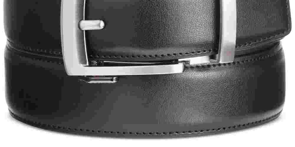 Kenneth Cole Reaction Men's Faux Leather Office Dress Belt Black Size X-Large