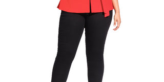 City Chic Women's Trendy Plus Cold Shoulder Peplum Top Orange Size 20W