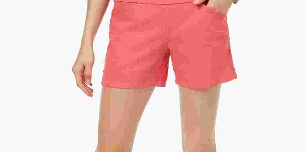 INC International Concepts Women'sCurvy Pull On Shorts Pink Size 0