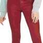 Hudson Women's Nico Denim Mid Rise Skinny Jeans Red Size 27
