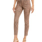 Style & Co Women's Curvy Animal Print Skinny Jeans Brown Size 16 Petite