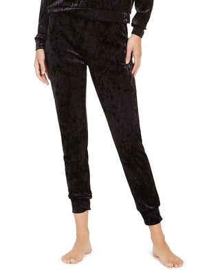 Alfani Women's Velvet Sleep Jogger Pants Black Size XXL