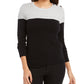 Charter Club Women's Lurex Knit Sweater  Black/Silver Size PXL