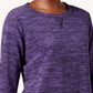 Karen Scott Women's Sport Space Dye Microfleece Top Purple Size X-Small