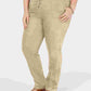 Tommy Hilfiger Women's Plus Linen Slim Leg Pants Brown Size 18W