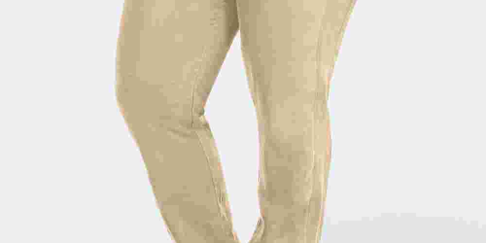 Tommy Hilfiger Women's Plus Linen Slim Leg Pants Brown Size 18W