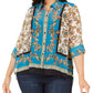 INC International Concepts Women's Plus Scarf-Print Top Blue Size 0X