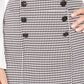 Kasper Women's Houndstooth Print Pencil Skirt Black Size 16