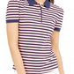 Maison Jules Women's Striped Polo Shirt White Size X-Large