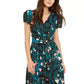 INC International Concepts Women's Puff-Sleeve High-Low Dress Black Size 10
