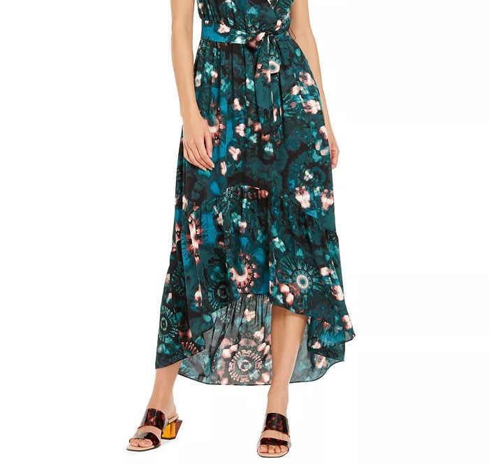 INC International Concepts Women's Puff-Sleeve High-Low Dress Black Size 10