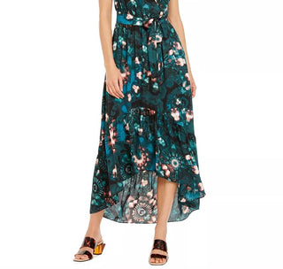 INC International Concepts Women's Puff-Sleeve High-Low Dress Black Size 10