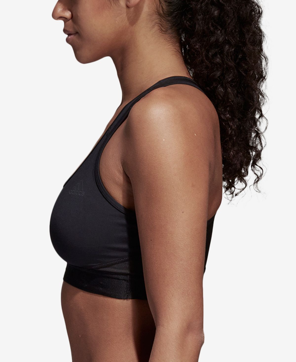 adidas Women's AlphaSkin Racerback Impact Sports Bra Black Size XXL