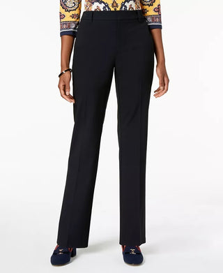 Charter Club Women's Solid Trousers Black Size 10 Petite