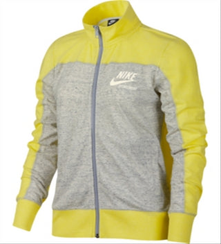 Nike Women's Sportswear Gym Vintage Colorblocked Top Green/Gray Size M