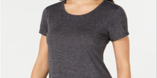 Ideology Women's Mesh Back T-Shirt Gray Size L