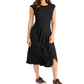 Rachel Roy Women's Ruffled Asymmetrical Midi Dress Black Size XXL