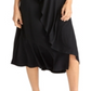 Rachel Roy Women's Ruffled Asymmetrical Midi Dress Black Size XXL