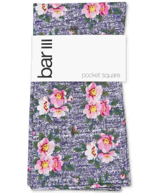 Bar III Men's Landell Silk Business Pocket Square Pink Size Regular