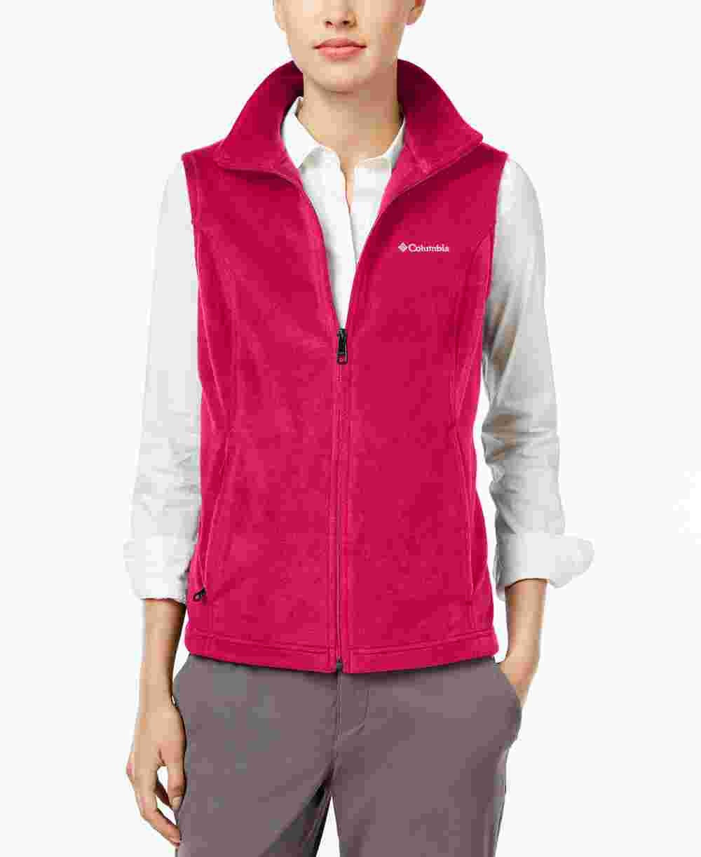 Columbia Women's Benton Springs Fleece Vest Pink Size X-Small