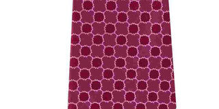 Calvin Klein Men's Lattice Medallion Silk Business Neck Tie Red Size Regular