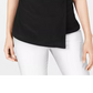 Alfani Women's Asymmetrical Wrap Top Black Size 2XL