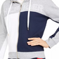 Tommy Hilfiger Women's Sport Colorblocked Zip Up Hoodie Silver Size Small