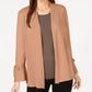 Alfani Women's Tie-Sleeve Cardigan Brown Size XX-Large