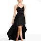 B Darlin Juniors' High-Low Dress Black Size 7/8