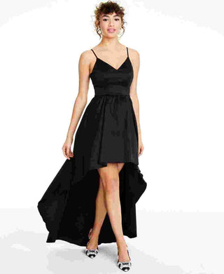 B Darlin Juniors' High-Low Dress Black Size 7/8