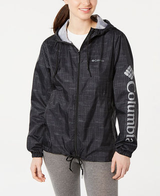 Columbia Women's Flash Forward Printed Windbreaker Black Size Large