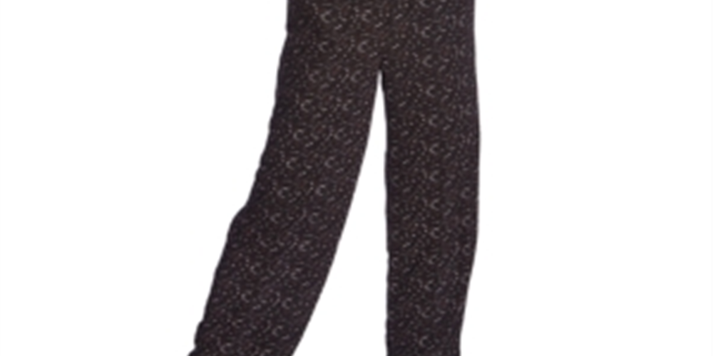 1.STATE Women's Paisley Spaghetti Strap Straight Leg Romper Black Size XX-Small