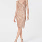 Adrianna Papell Women's Hand-Beaded Sheath Dress Pink Size 10