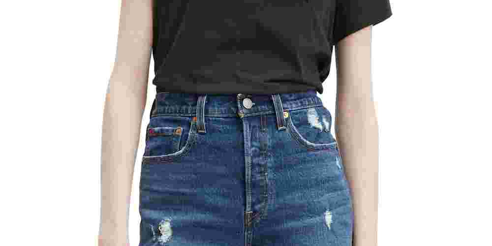 Levi's Women's Perfect Logo Short Sleeve Crewneck T-Shirt Black Size Medium