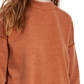 Hippie Rose Juniors' Mock-Neck Sweatshirt Brown Size Large