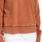 Hippie Rose Juniors' Mock-Neck Sweatshirt Brown Size Large
